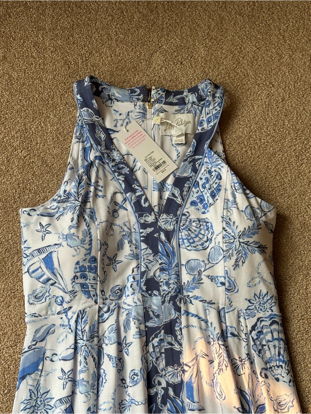 Lilly Pulitzer Blue & White Toile-Style Carmilla Maxi Dress - Picture 3 of 7